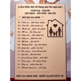 15 Nội quy gỗ cho gia đình - Quy tắc gia đình gỗ
