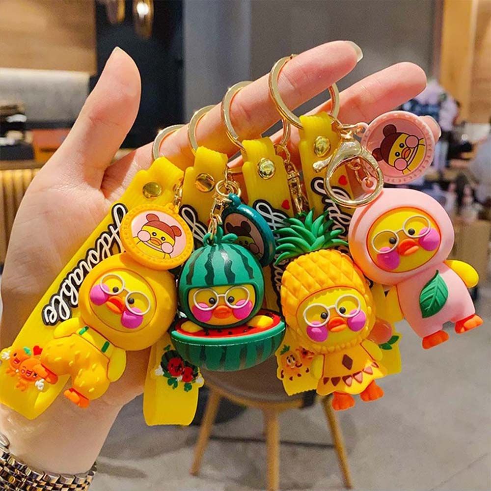 Móc khóa kiểu trái cây/ vịt vàng dễ thương dành cho nữ