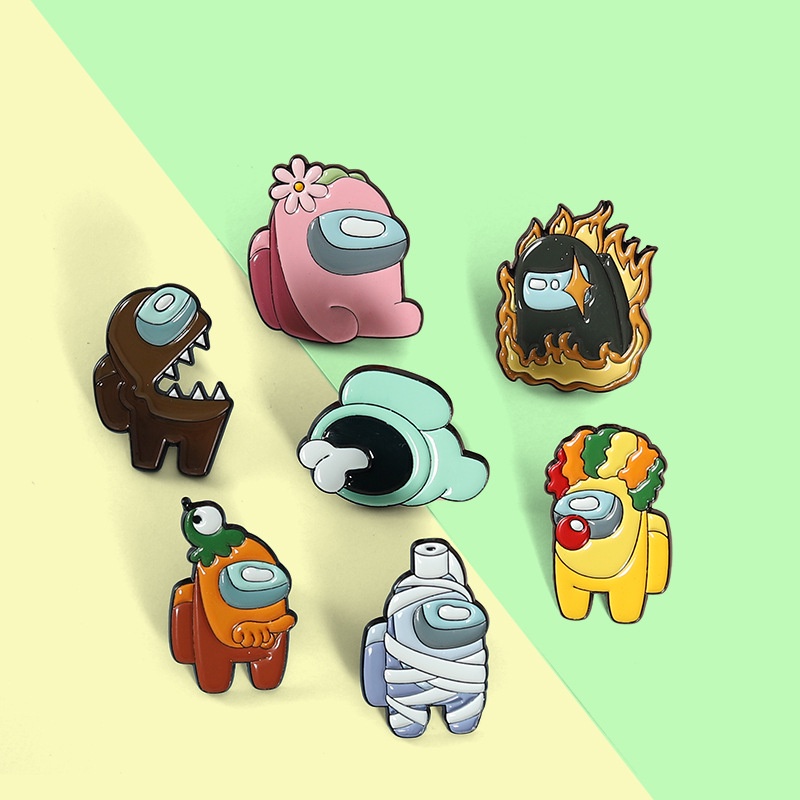 Ghim Cài Áo Hợp Kim Tráng Men Hình Nhân Vật Hoạt Hình Sáng Tạo