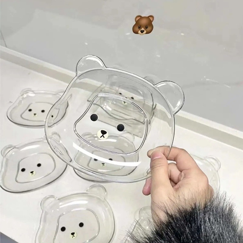 Sét 8 đĩa hình gấu dễ thương kèm khay đựng
