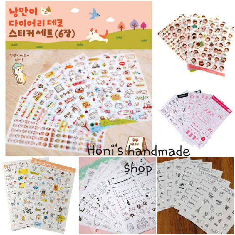 Set sticker trang trí nhiều mẫu