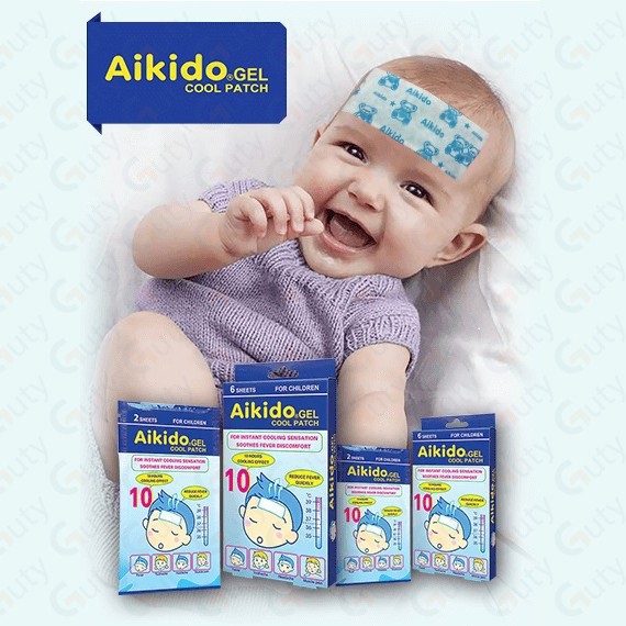Miếng dán hạ sốt AKIDO - Cho cảm giác mát lạnh, làm dịu ngay cơn sốt khó chịu (Hộp 6 miếng dán)