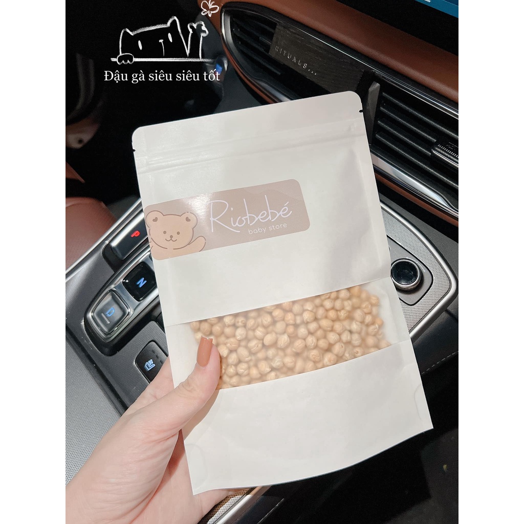 Đậu gà hữu cơ KITCHER ERBSEN nguyên liệu chế biến món ăn dặm cho bé từ 6M+, có tách lẻ 100g [Hàng Air - Đức]