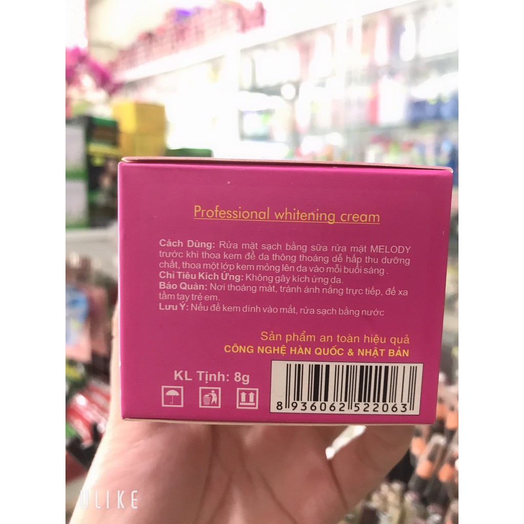 [ chuẩn hàng cty 100%] kem MELODY dưỡng trắng da-chống nắng-bảo vệ da 8g