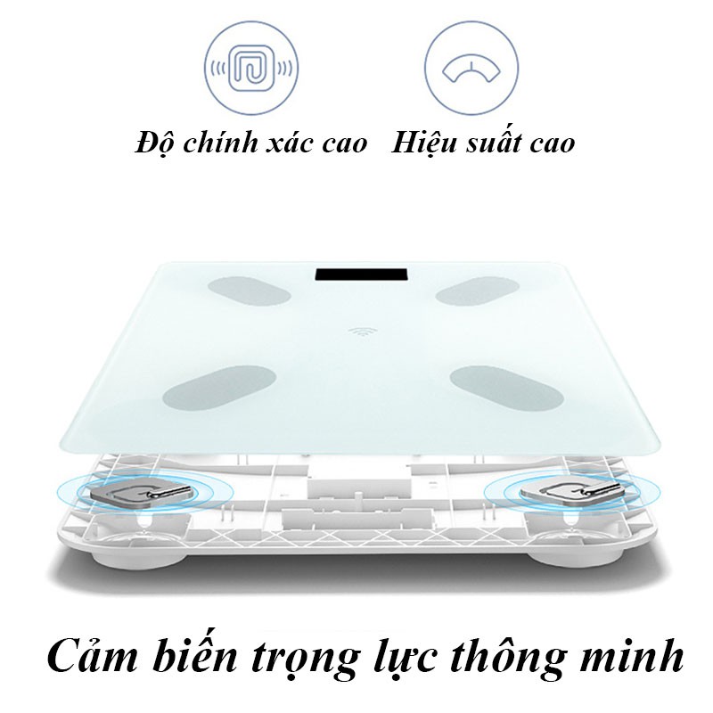 Cân Điện Tử Kết Nối Bluetooth Đo Chỉ Số Sức Khỏe Kiểm Soát Ăn Uống, Hoạt Động Thể Thao