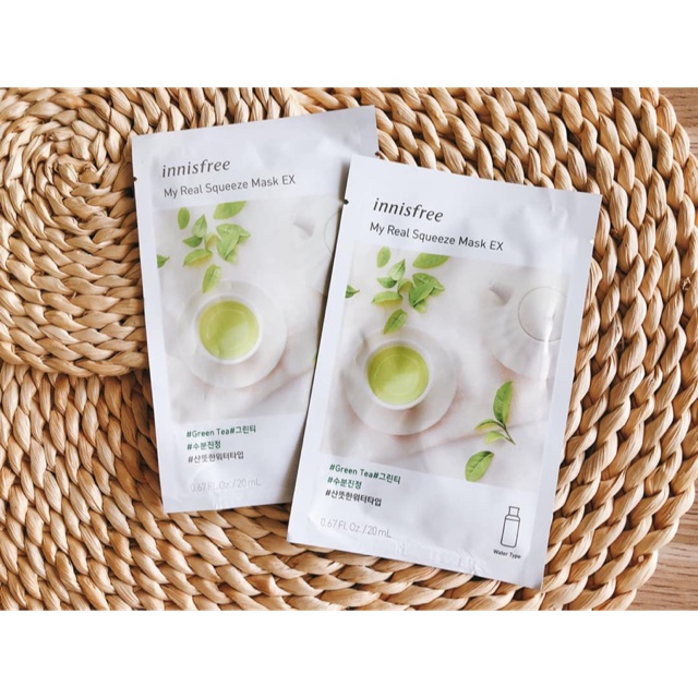 [chính hãng innisfree] Mặt nạ innisfree my real mask trà xanh