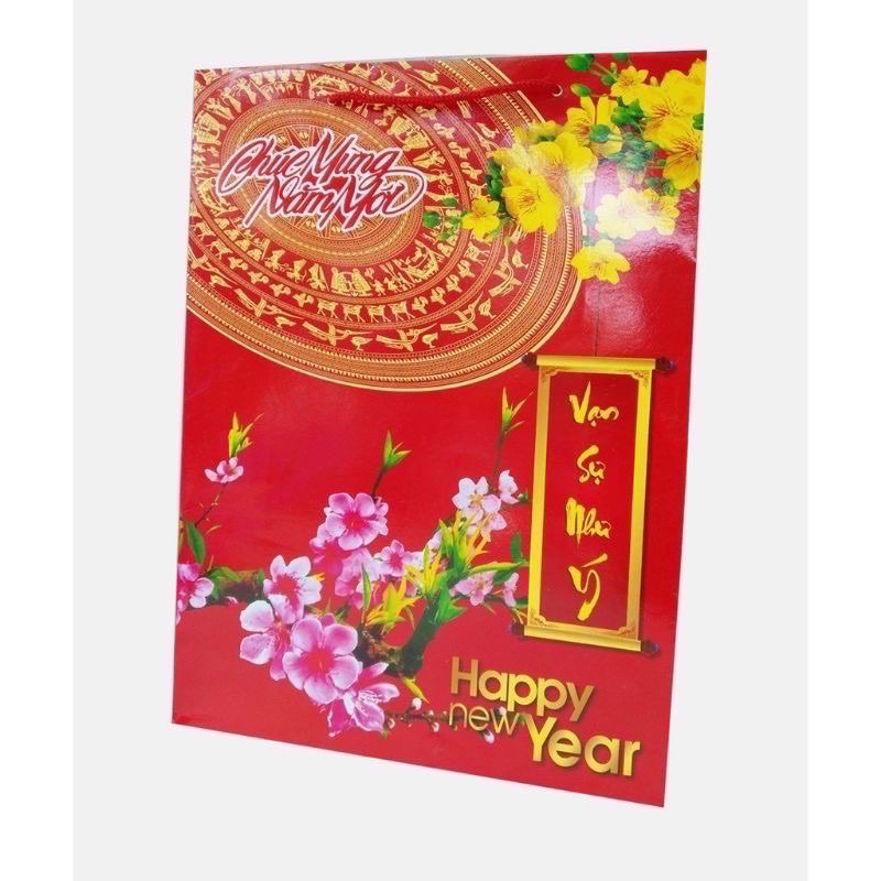 10 Túi giấy Chúc mừng năm mới số 0 size 34x46x13