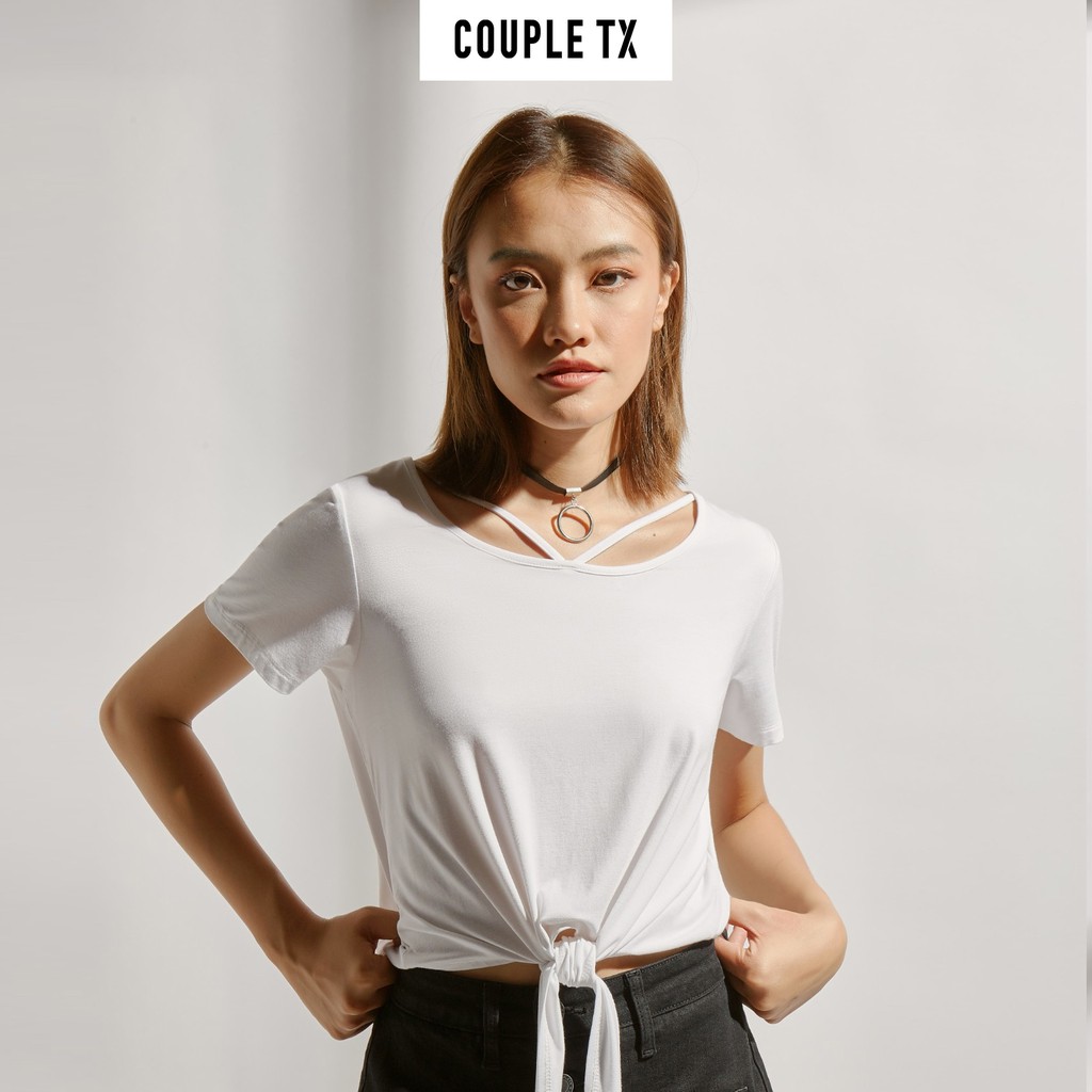Áo Thun Kiểu Nữ Croptop Cột Lai Couple TX WTS 4087