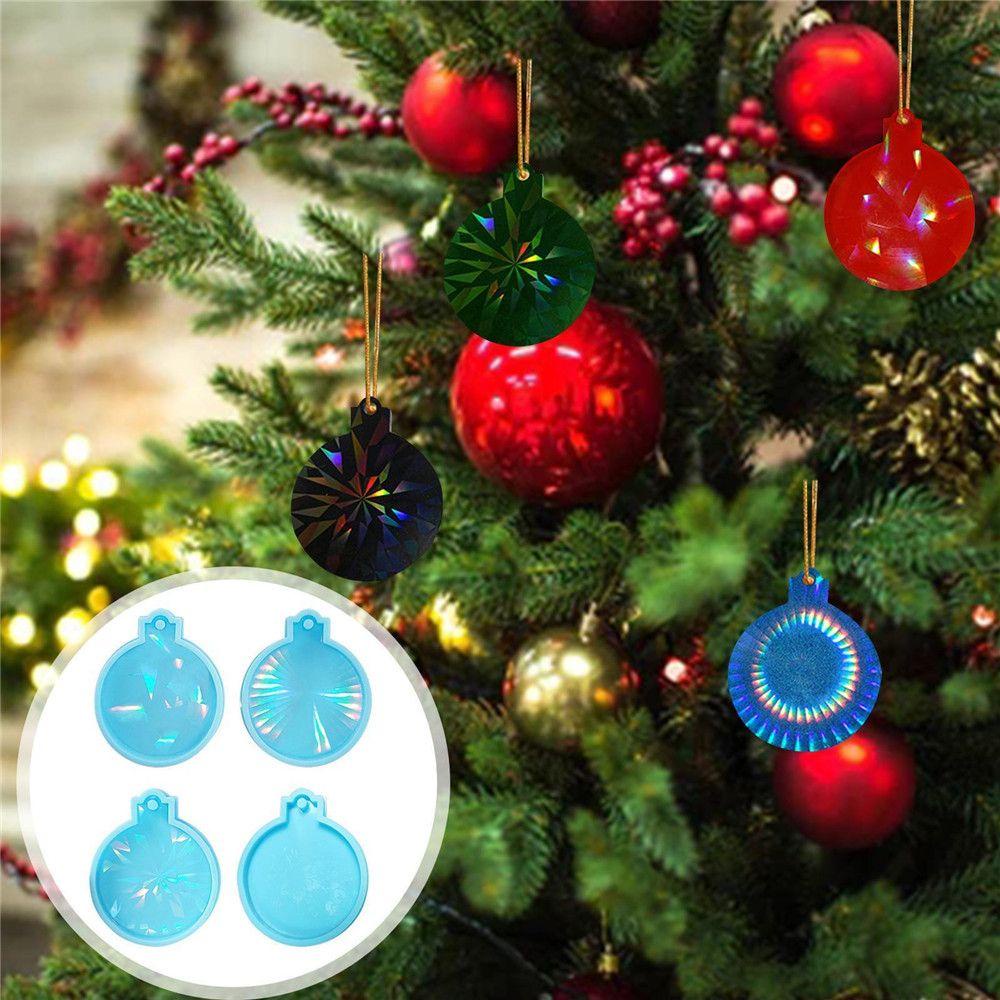 YNATURAL Khuôn Silicone Làm Móc Khóa Hình Quả Bóng Giáng Sinh