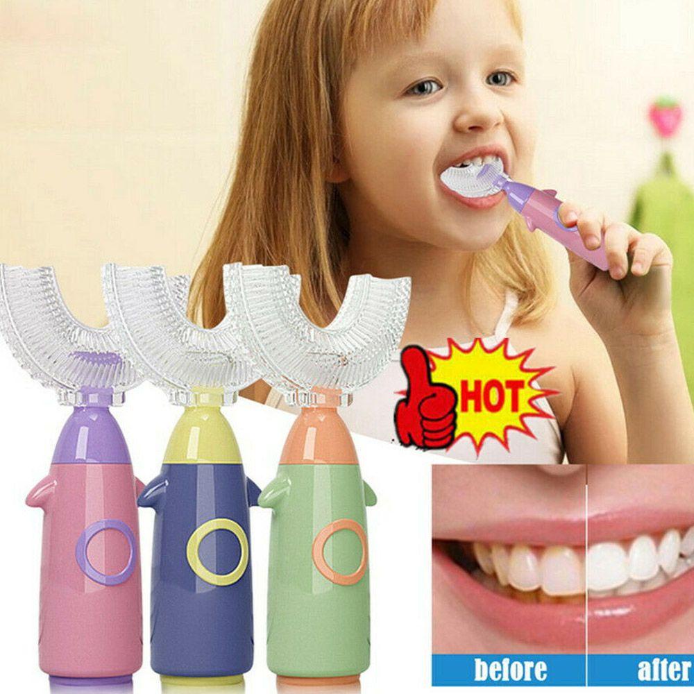 Bàn Chải Đánh Răng Bằng Silicon Mềm Mại Hình Chữ U Cho Bé