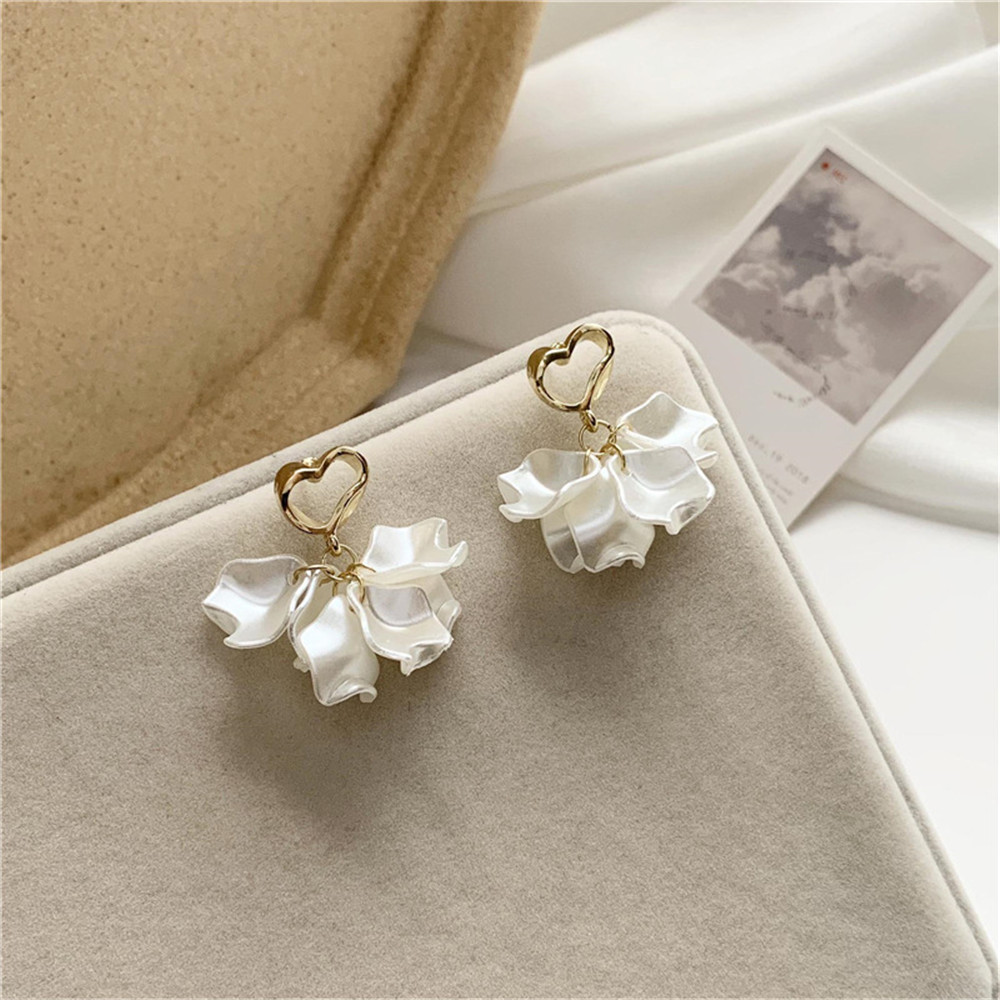 Khuyên Tai Hợp Kim Hình Hoa Dáng Dài Xinh Xắn Thời Trang Cho Phụ Nữ