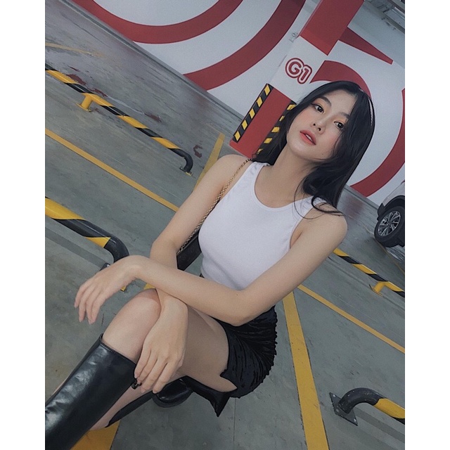 CAMI CROPTOP [𝐂𝐇𝐎𝐂𝐎𝐋𝐀𝐓𝐄 𝐦𝐢𝐱𝐱] Áo croptop ba lỗ thun gân
