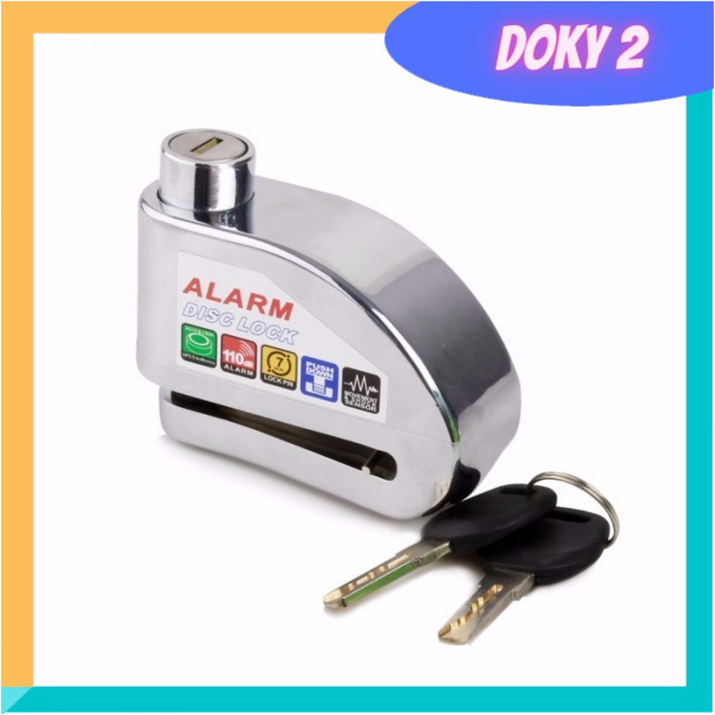 Khóa ĐĨA alarm với âm thanh BÁO ĐỘNG LỚN, chất liệu hợp kim,CHỐNG ĂN MÒN,CHỐNG PHÁ KHÓA phù hợp với mọi LOẠI XE - KDCT