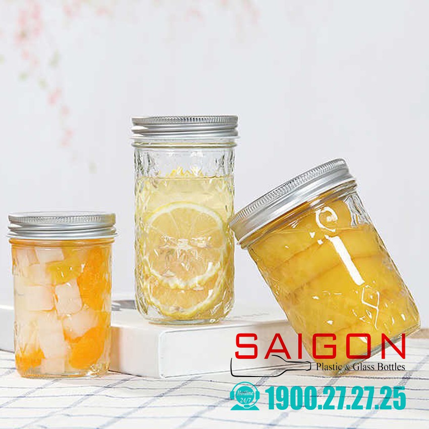 Huc Thủy Tinh Kim Cương Nắp Nhôm 350ml | 500ml | BigBuy360 - bigbuy360.vn