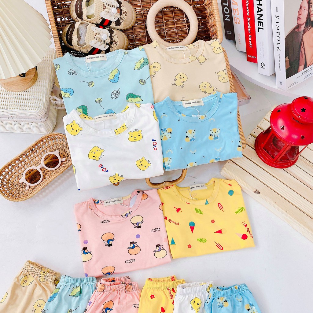 Sale sốc! Bộ Quần Áo trẻ em Cộc Tay Minky Mom chinh hãng cộc tay họa tiết toàn thân cho bé trai bé gái (CT2)