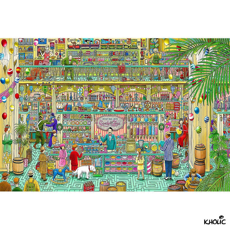 Labyrinth city, trò chơi ghép hình bằng gỗ, trò chơi ghép hình 500/1000 miếng, đồ chơi phát triển