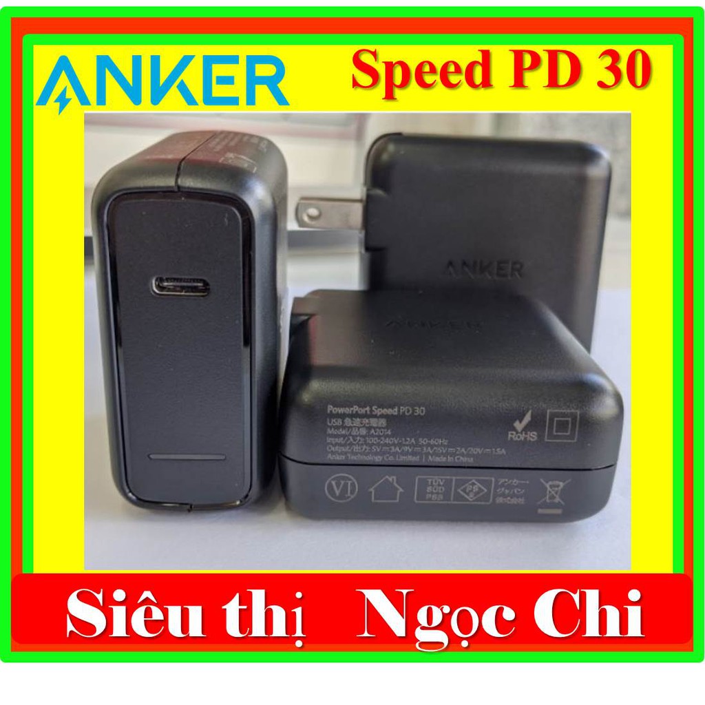 Củ Sạc Anker PowerPort Speed PD 30W - A2014 USB-C chính hãng