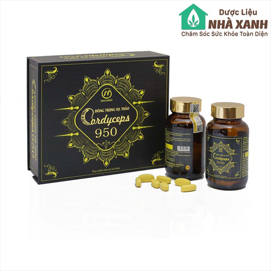 [Giảm ngay 60k khi nhập mã HALODT950] - Đông Trùng Hạ Thảo Cordyceps 950-Mailands-Bồi bổ sức khỏe, Bổ thận