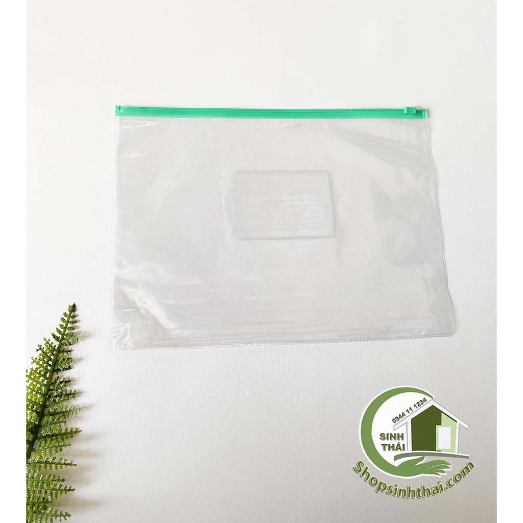Túi nhựa dẻo PVC trong suốt có khóa zip, đựng văn phòng phẩm, thực phẩm, đồ đạc - chọn túi