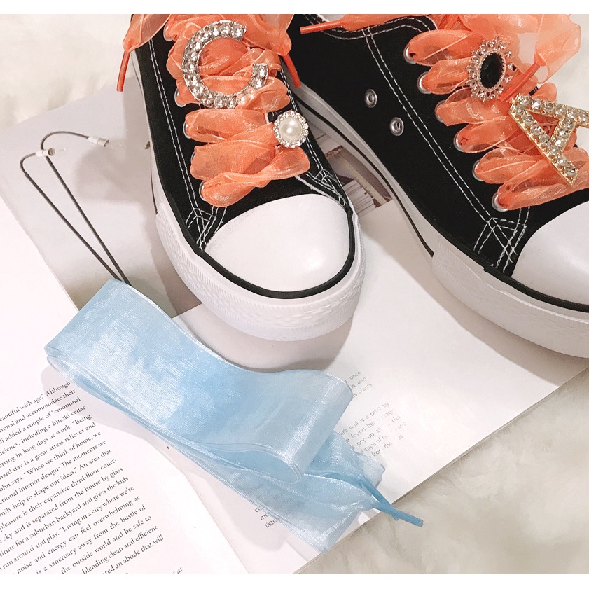 Phụ Kiện Dây Giày Đính Đá Sáng Lấp Lánh Thời Trang