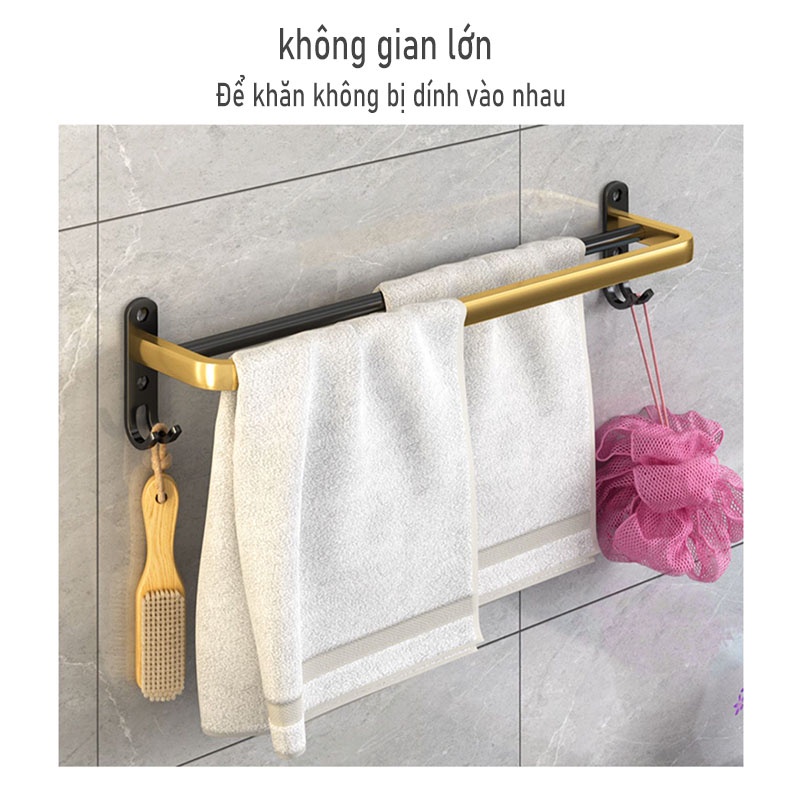 Giá treo khăn MEIDOO gắn tường bằng nhôm kim loại cao cấp tiện lợi