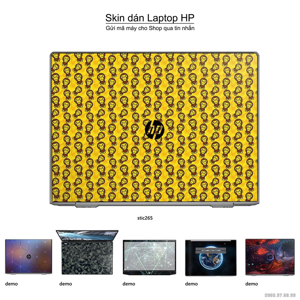 Skin dán Laptop HP in hình baby milo - stic257 (inbox mã máy cho Shop)