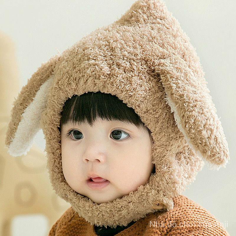 Warm Baby Hats Windproof Plush Baby 1-2 Years Old Woolen Hat