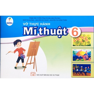 Sách - vở th mĩ thuật lớp 6 và 2 tập giấy kiểm tra kẻ ngang