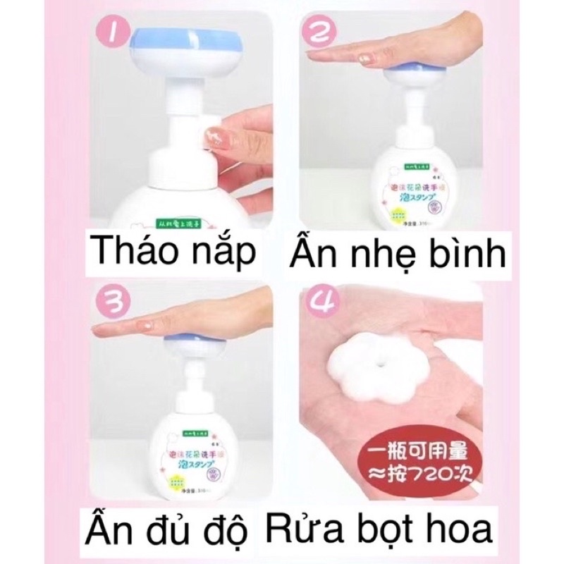 NƯỚC RỬA TAY TẠO BỌT HÌNH BÔNG HOA