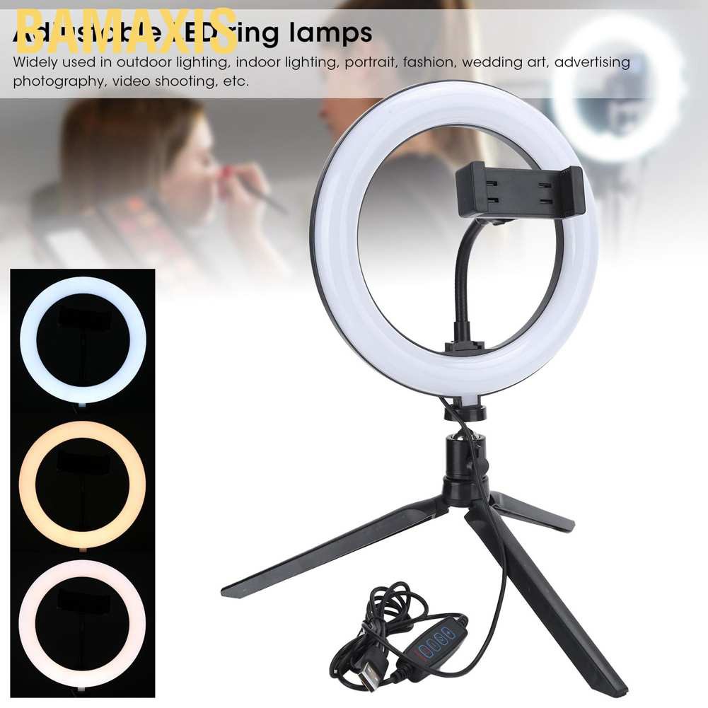 Vòng Đèn Led Bamaxis Un Xuan 205 3 Kèm Giá Đỡ Ba Chân 20cm Dùng Để Chụp Ảnh / Quay Phim Trực Tiếp