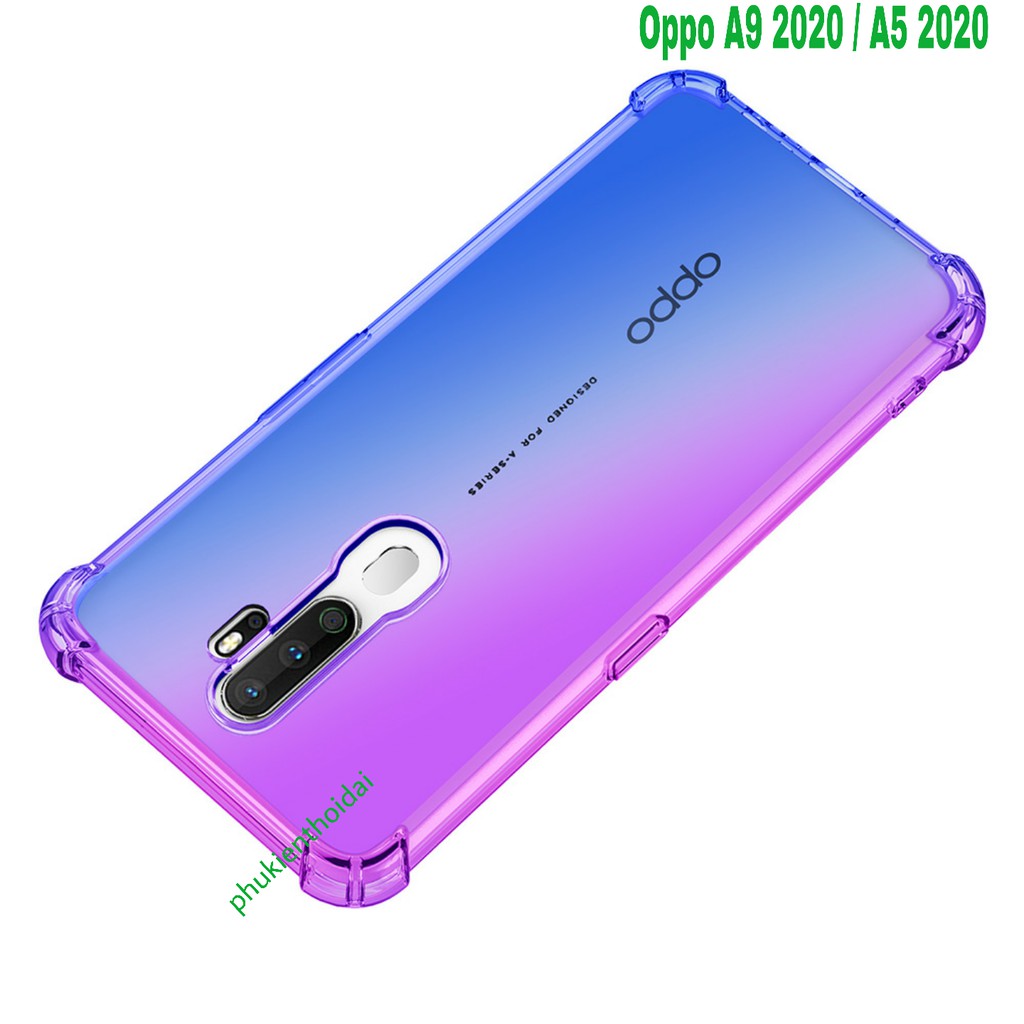 Ốp lưng Oppo A5 2020 / A9 2020 / Oppo A57 4G / Opo A76 dẻo đa sắc lồi 4 góc thời trang cao cấp