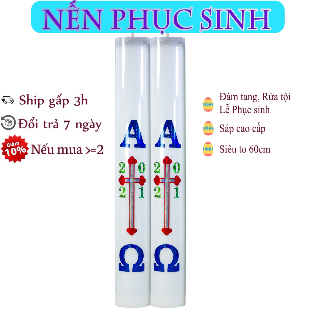 Nến Phục sinh đám tang, lễ phục sinh- Nến sạch- Sáp cao cấp