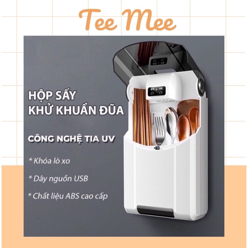 Máy sấy và khử khuẩn đũa thìa bằng tia UV - Hộp sấy và khử khuẩn đũa thìa