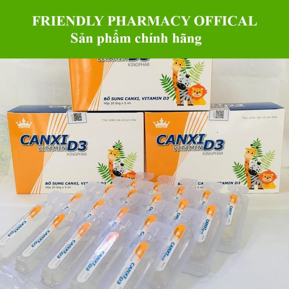 Siro Canxi Vitamin D3 Kingphar – Hỗ trợ phát triển chiều cao cho trẻ (30 ỐngX 5Ml)