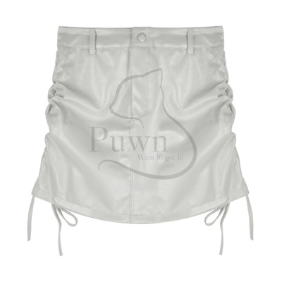Chân váy da bò mềm rút dây 2 bên quyến rũ Puwn Shop