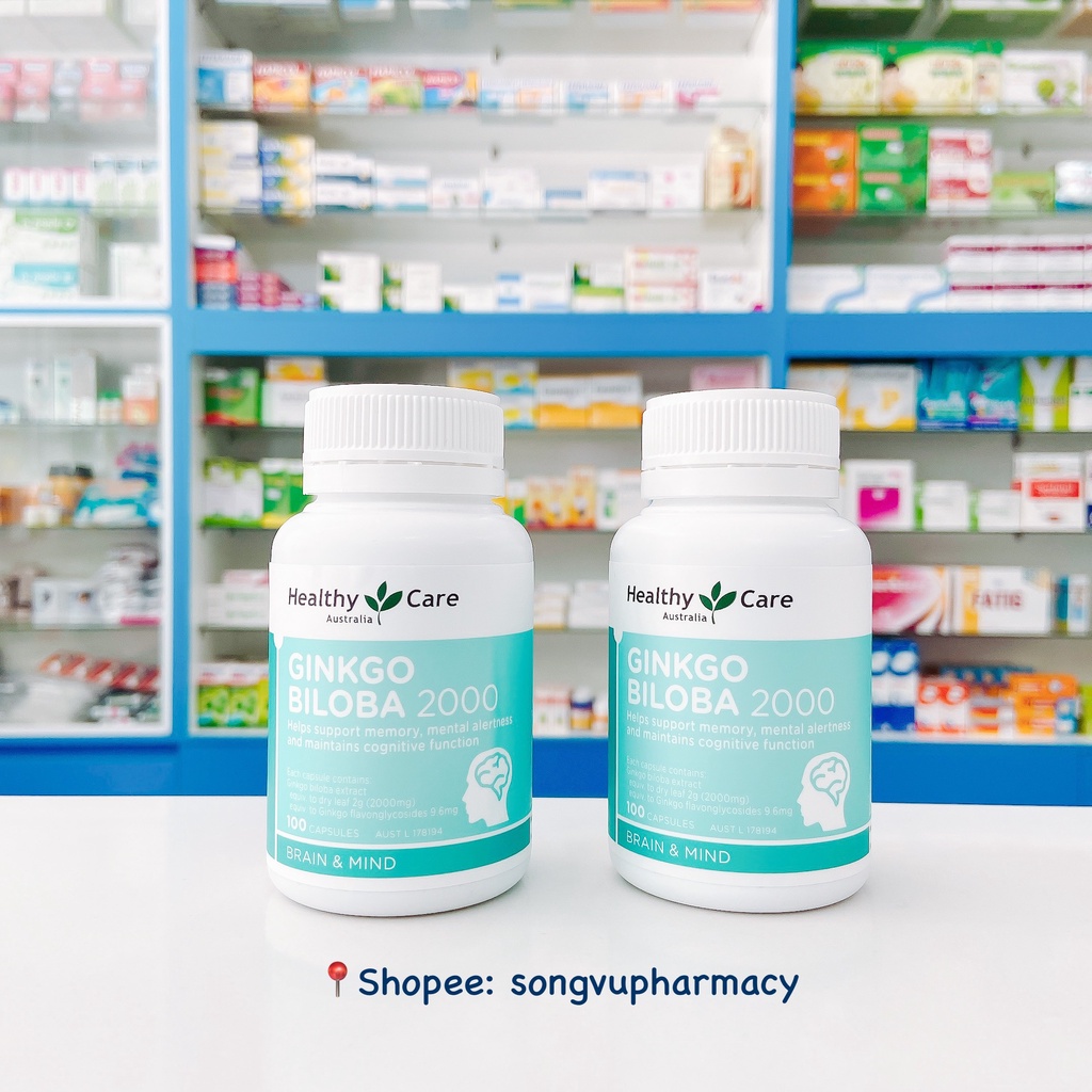 Bổ não Úc Healthy Care Ginkgo Biloba 2000mg -  Lọ100 viên