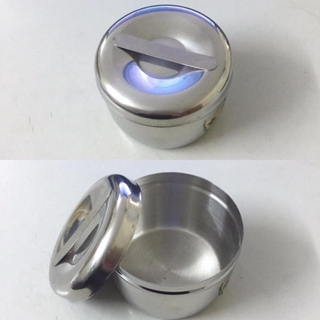 Hộp đựng bông, cồn inox