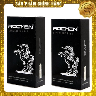 Bao cao su rocmen đen 4 in 1 gân gai, kéo dài thời gian bcs036