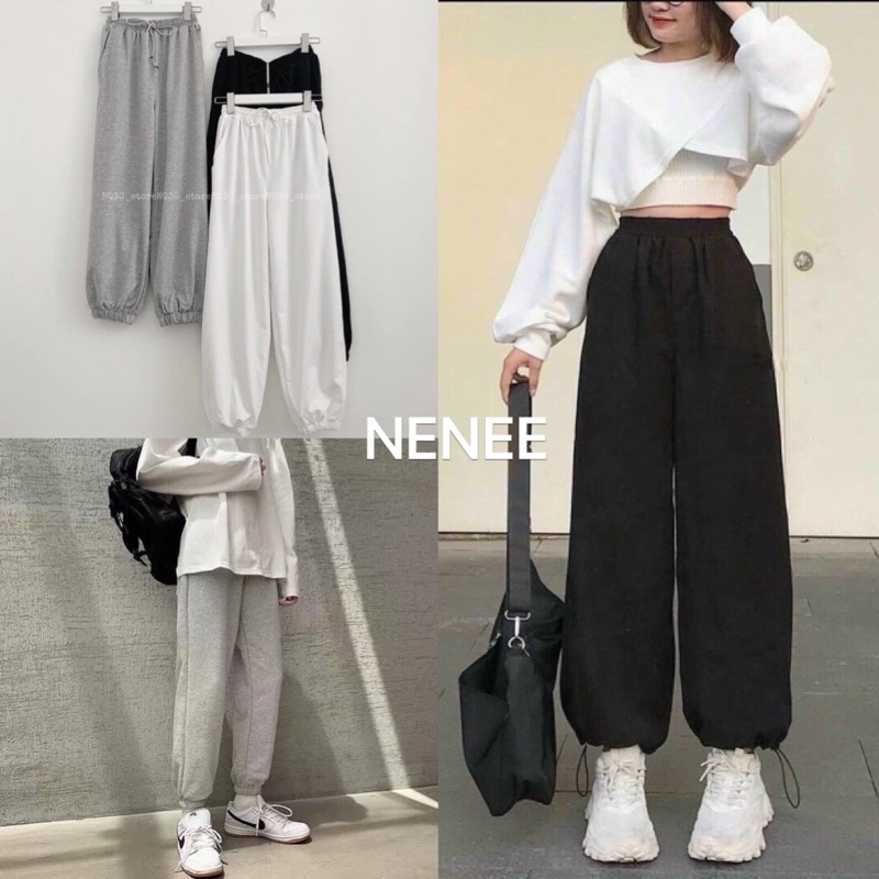 Quần nỉ ống boom❤️jogger thể thao bo chun❤️ phong cách ulzzang , NENEE