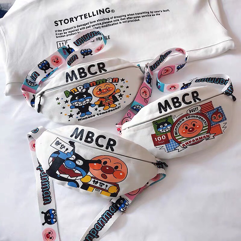 Túi Bao Tử Unisex Canvas Họa Tiết Hoạt Hình