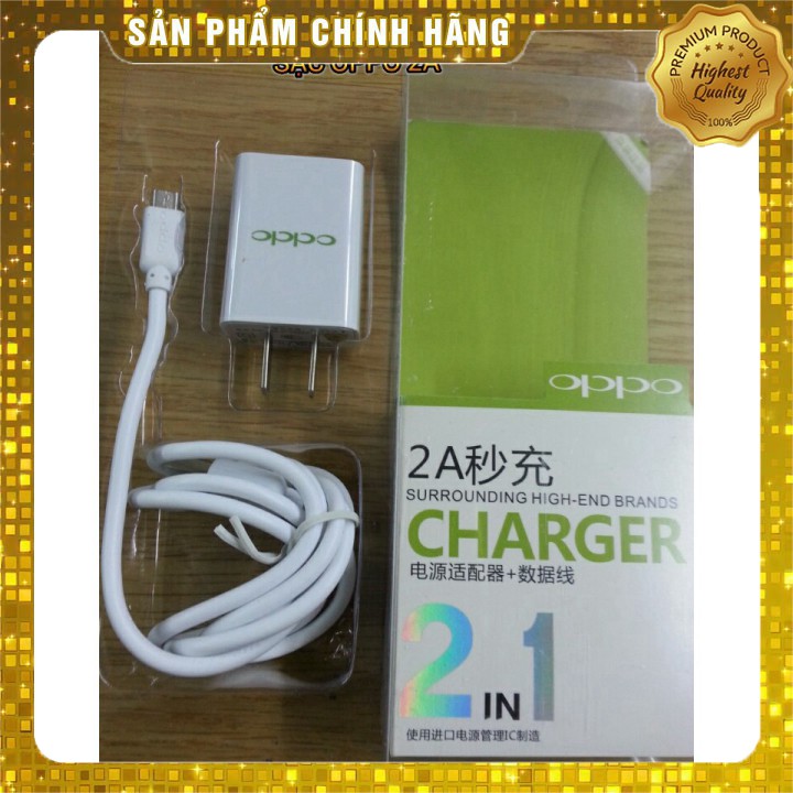 HOT Bộ sạc (Nguyên bộ Cáp và Cốc) AK717 2A cho OPPO F1s (Trắng) sieu RE