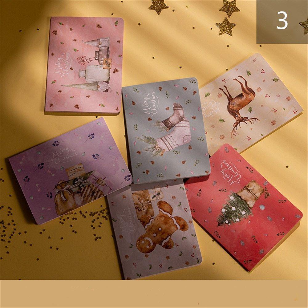 Set 6 Thiệp Giáng Sinh Năm Mới Kèm Phong Bì Xinh Xắn