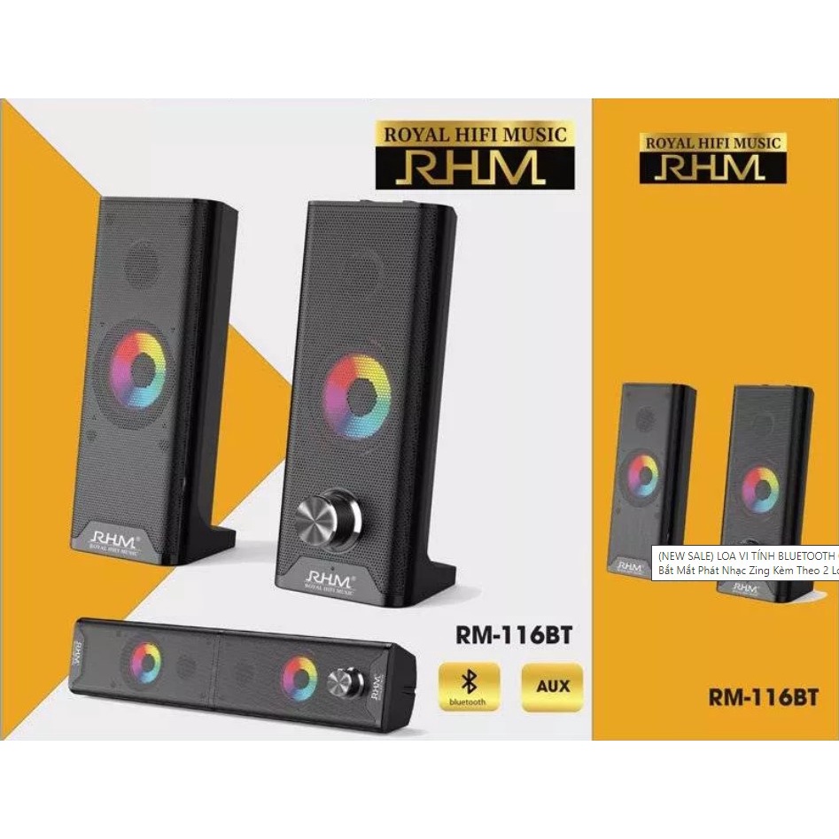 (Mới) Loa 2.0 Rhm 116bt Có Buletooth - Nguồn Usb Chính Hãng Kho Hàng Sỉ Phú Thành