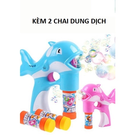 Đồ chơi THỔI BONG BÓNG XÀ PHÒNG HÌNH CÁ HEO CHO BÉ Size lớn