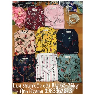 Combo bộ lụa satin cộc dài big size 65-75kg