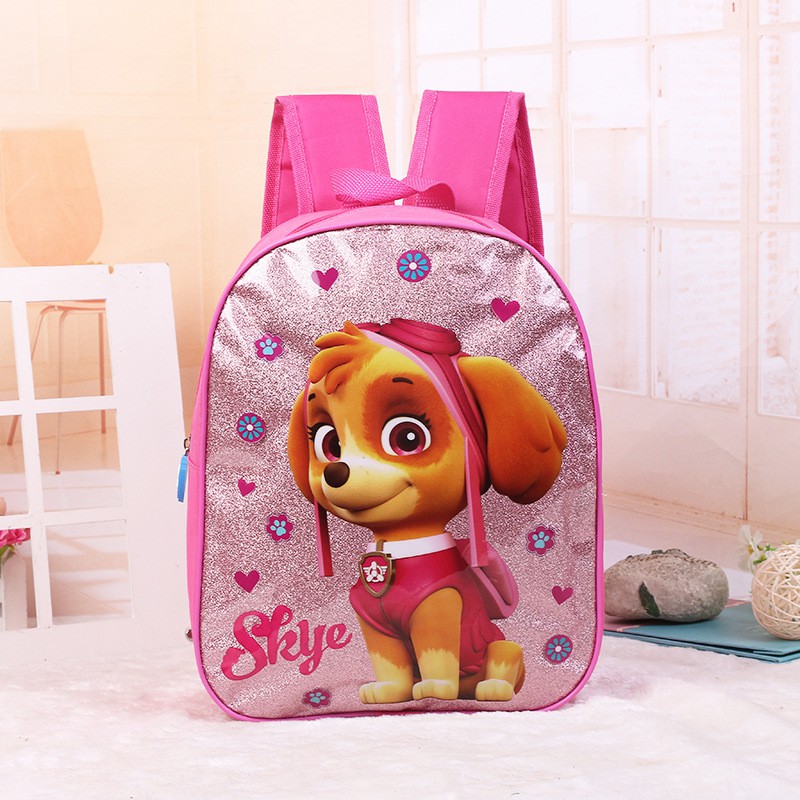 Ba lô tuần tra PAW màu hồng Túi trẻ em Mẫu giáo Túi sáng bóng ASD837