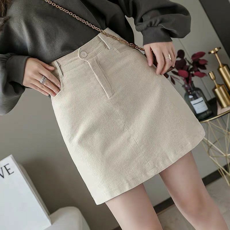 Chân váy chữ A có quần trong vải nhung nhiều màu | BigBuy360 - bigbuy360.vn