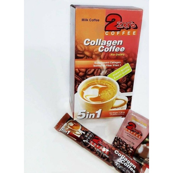 Cà phê sữa hòa tan Collagen 2 zero (isomalt) dành cho người ăn kiêng, tiểu đường, đẹp da
