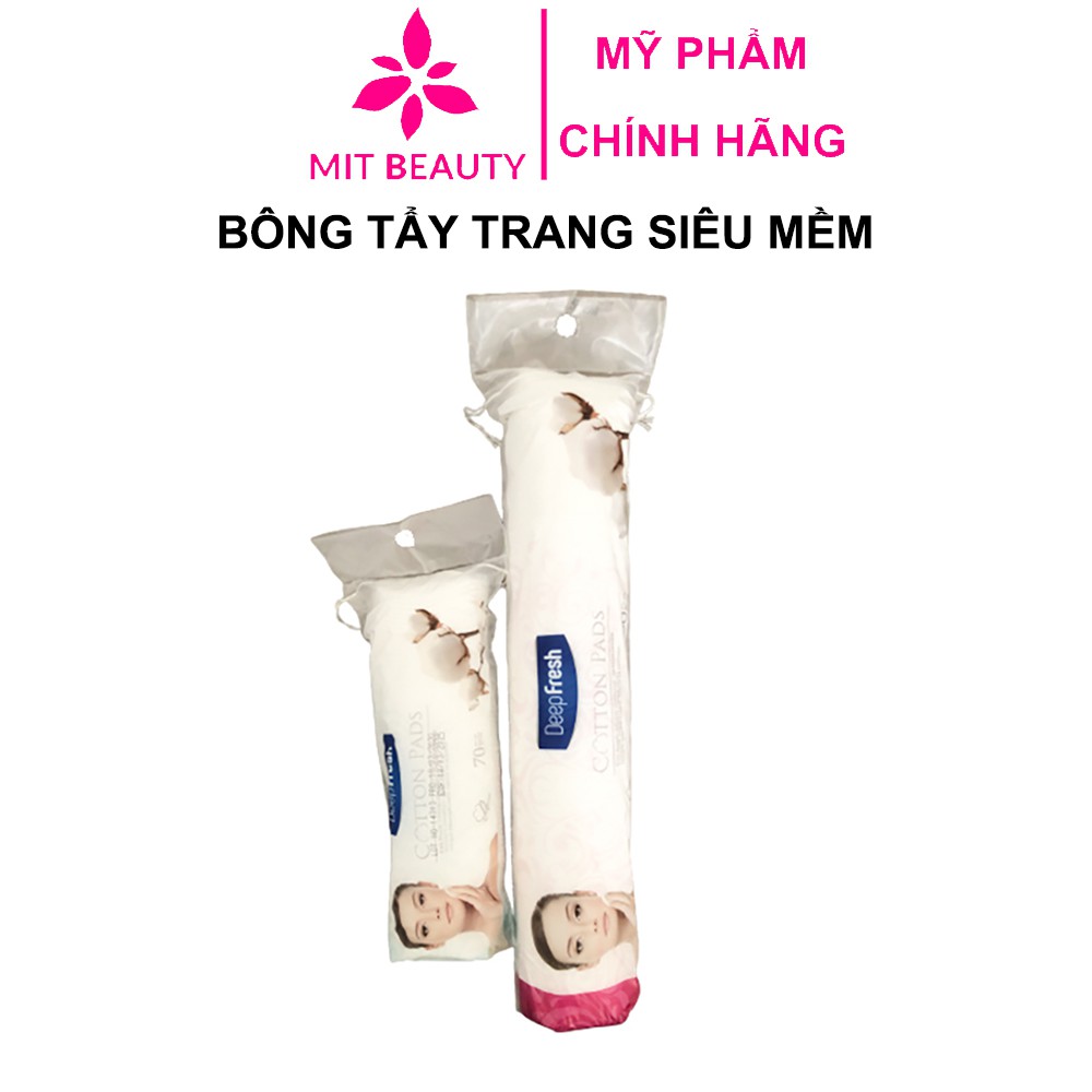 Bông Tẩy Trang Deep Fresh Cotton Pads Mit Beauty Siêu Mềm Không Tách Sợi, Bông Tẩy Trang 150 Miếng Hoặc 70 Miếng