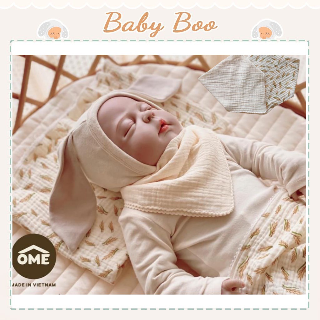 Yếm xô tam giác 6 lớp Ome set 2c [ babyboo ]